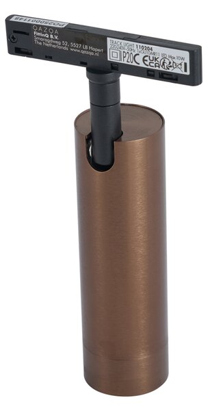 Modern sötét bronz spotlámpa 1 fázisú sínrendszerhez GU10 35mm - Slimline Uzzy