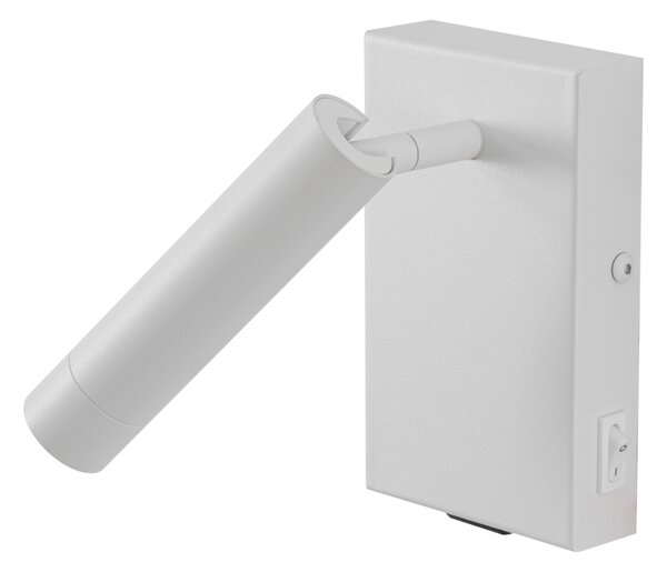 Modern, állítható fehér fali lámpa USB-C csatlakozóval - Croft