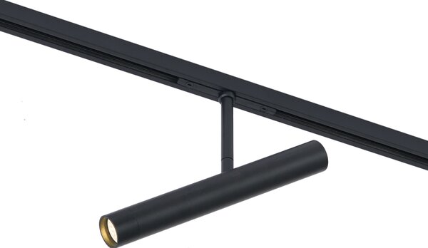 Modern fekete spotlámpa 1 fázisú sínrendszerhez - Slimline Avery