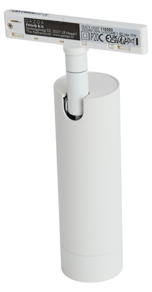Modern fehér spotlámpa 1 fázisú sínrendszerhez GU10 35mm - Slimline Uzzy
