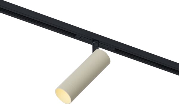 Modern bézs spotlámpa feketével 1 fázisú sínrendszerhez GU10 35mm - Slimline Uzzy