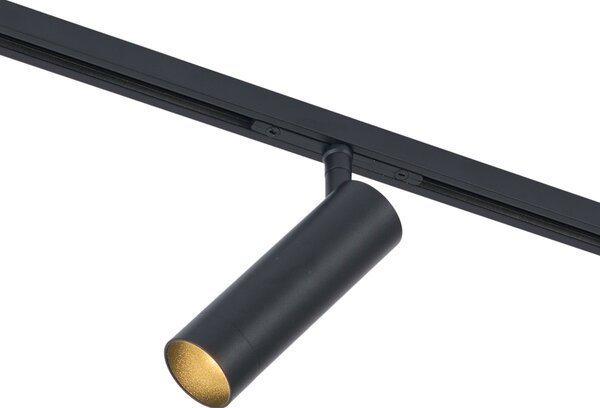 Modern fekete spotlámpa 1 fázisú sínrendszerhez GU10 35mm - Slimline Uzzy