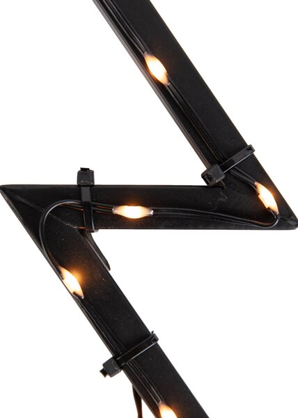 Karácsonyi fa spotlámpa fekete 54cm LED-del, IP44 - Kas