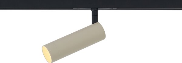 Modern bézs spotlámpa feketével 1 fázisú sínrendszerhez GU10 35mm - Slimline Uzzy