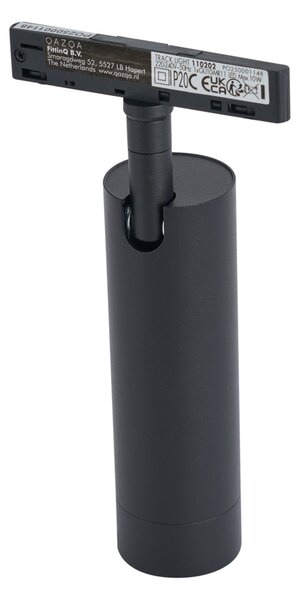 Modern fekete spotlámpa 1 fázisú sínrendszerhez GU10 35mm - Slimline Uzzy