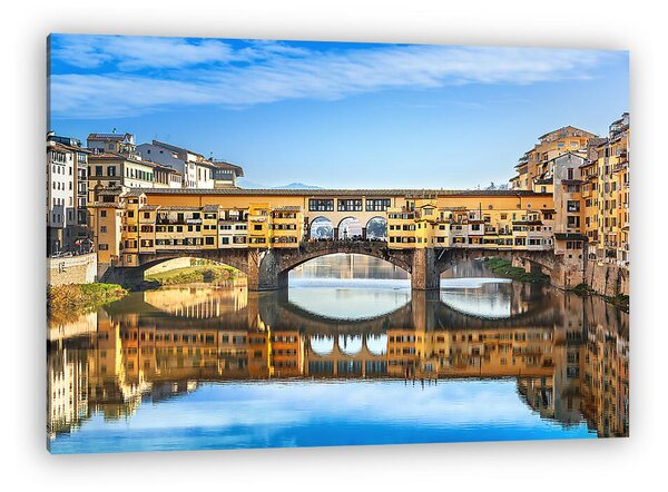 Ponte Vecchio kék égbolt előtt, Firenze (vászonkép)