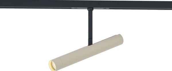 Modern spotlámpa bézs színben, fekete színnel 1 fázisú sínrendszerhez - Slimline Avery
