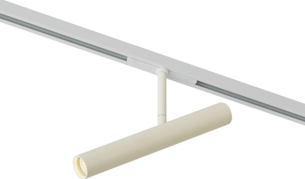 Modern spotlámpa bézs színben fehérrel, 1 fázisú sínrendszerhez - Slimline Avery