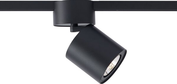 Modern fekete spotlámpa 1 fázisú sínrendszerhez GU10 70mm - Iconic Roto