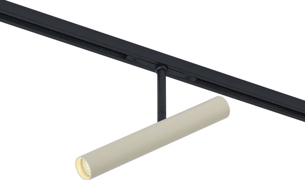 Modern spotlámpa bézs színben, fekete színnel 1 fázisú sínrendszerhez - Slimline Avery