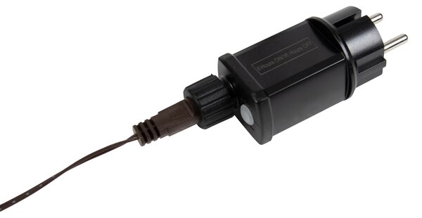 Karácsonyi állólámpa barna fa 120 cm LED-del, időzítővel IP44 - Ki