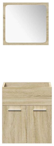 VidaXL Fürdőszoba Bútorszett - Sonoma Tölgy - 4 részes
