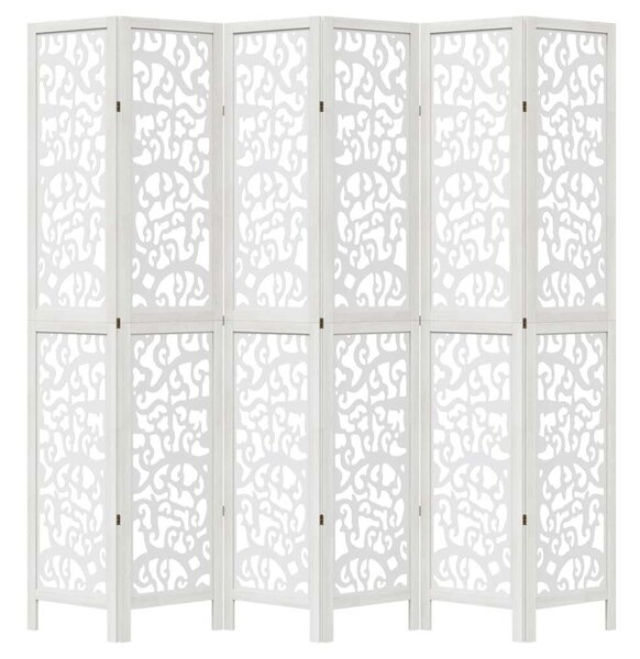 Fa Paraván - Fehér - 6 Panel - 210x220cm