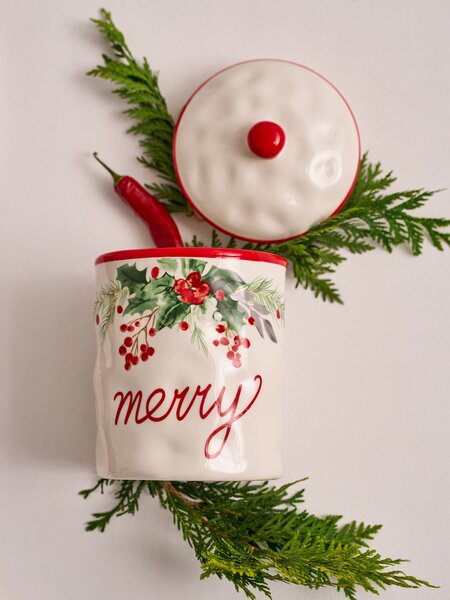 Sinsay - Tárolóedény felirattal Merry - többszínű