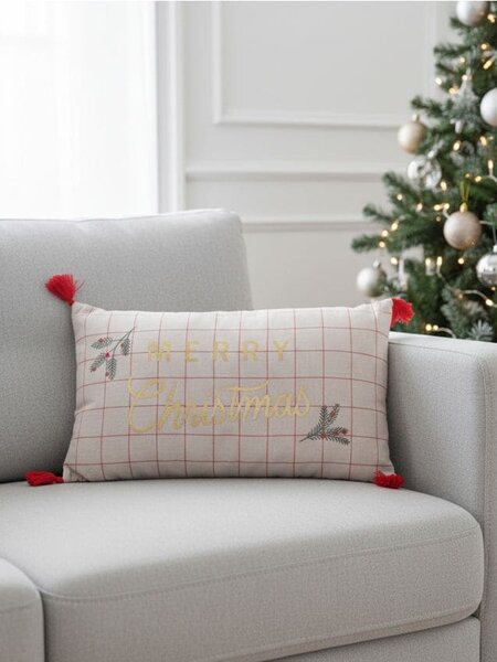 Sinsay - Karácsonyi párna „Merry Christmas” felirattal - többszínű