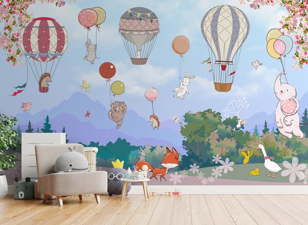 Fotótapéta Hőlégballon az égen, Modern fotótapéta, Modern fotótapéta, u98686 - Muralas.hu