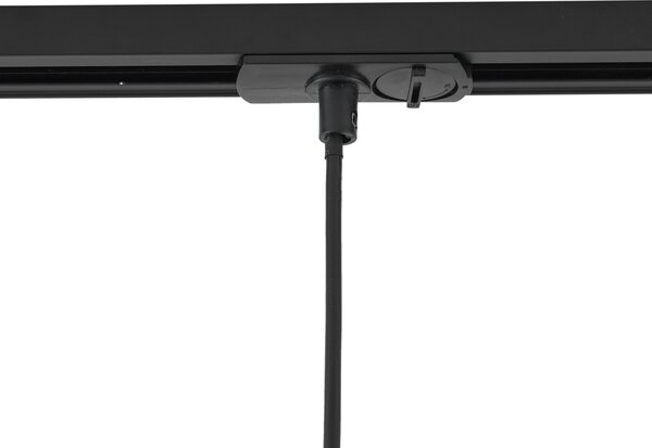 Modern fekete függőlámpa 1 fázisú sínrendszerhez GU10 70mm - Iconic Holt
