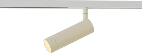 Modern bézs spotlámpa fehérrel 1 fázisú sínrendszerhez GU10 35mm - Slimline Uzzy