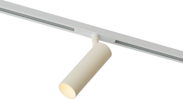 Modern bézs spotlámpa fehérrel 1 fázisú sínrendszerhez GU10 35mm - Slimline Uzzy