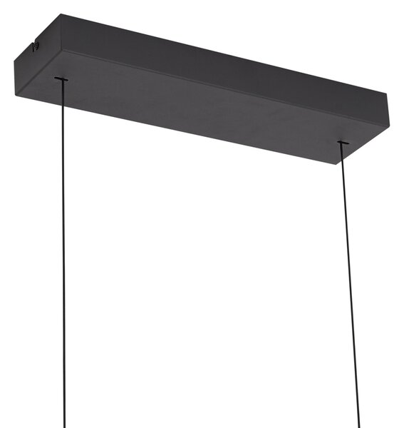 Modern függőlámpa fekete füstüveggel, LED-del és Easylift rendszerrel - Catch