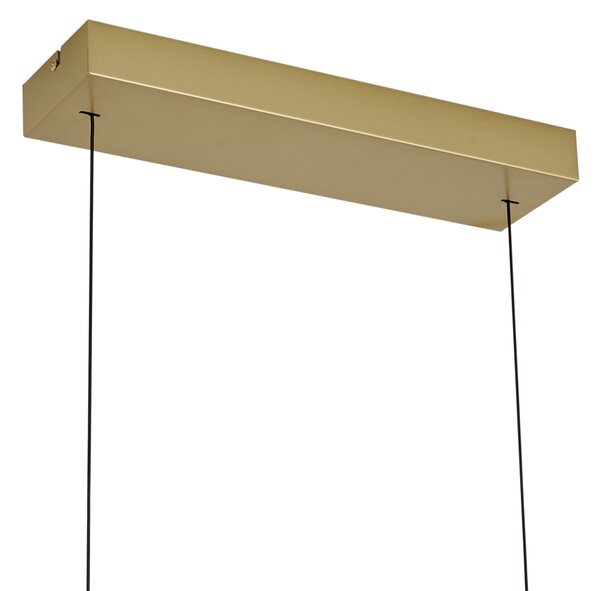 Modern függőlámpa sárgaréz színben, átlátszó üveggel, LED Easylift funkcióval - Catch