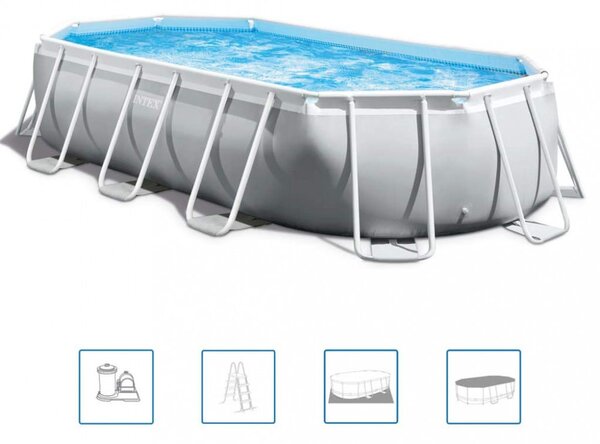 INTEX MetalPrism Set ovális medence 503 x 274 x 122 [cm]