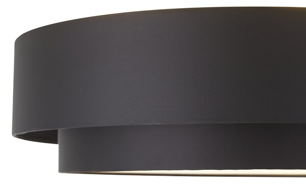 Modern mennyezeti lámpa fekete 50 cm 3-lámpás - Drum Duo