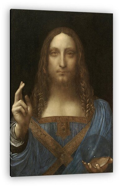 Leonardo da Vinci: Salvator Mundi (c1500) - Jézus Krisztus a világ megmentője (vászonkép)