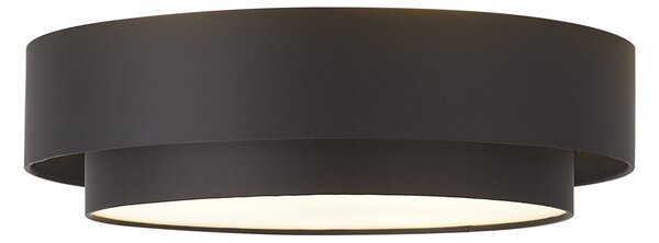 Modern mennyezeti lámpa fekete 50 cm 3-lámpás - Drum Duo