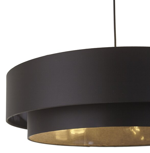 Modern függőlámpa fekete 50cm 3-lámpás - Drum Duo