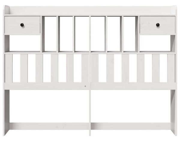 VidaXL Fehér Fenyőfa Fejtámla Tárolóval - 160 cm