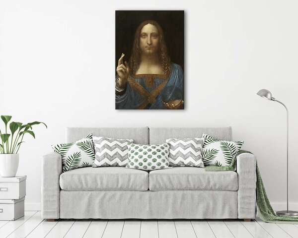 Leonardo da Vinci: Salvator Mundi (c1500) - Jézus Krisztus a világ megmentője (vászonkép)