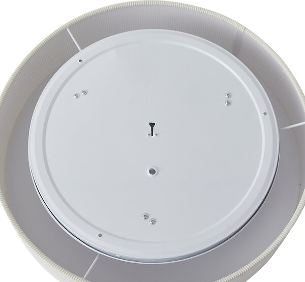 Modern mennyezeti lámpa fehér bársonyernyővel 46 cm 3-lámpás - Luz