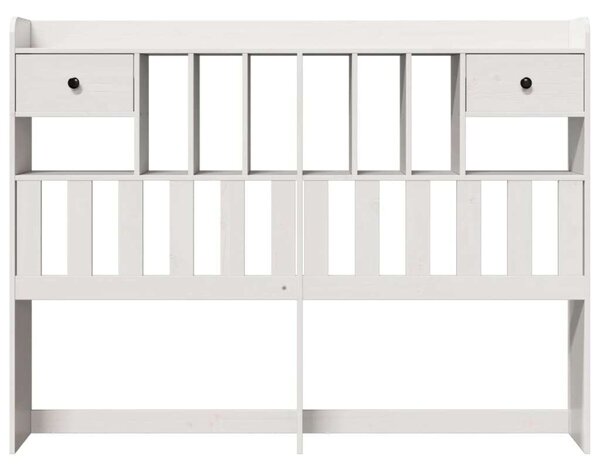 VidaXL fehér tömör fenyőfa fejtámla tárolóval 140 cm