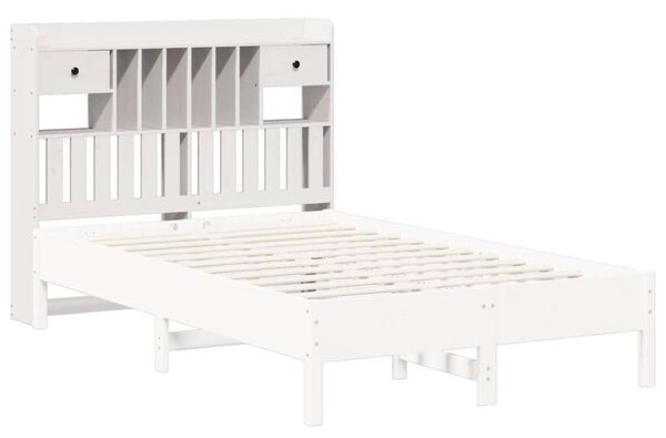 VidaXL fehér tömör fenyőfa fejtámla tárolóval 135 cm