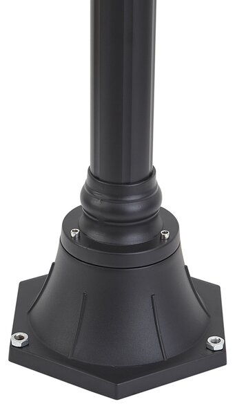 Klasszikus kültéri állólámpa fekete opálüveggel 140 cm IP44 - Champs