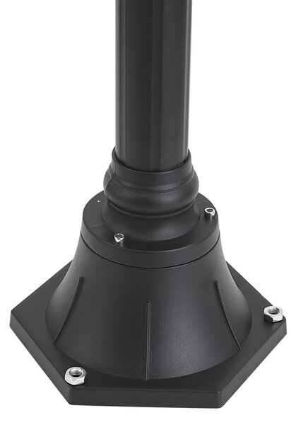 Klasszikus kültéri állólámpa fekete opálüveggel 210 cm IP44 - Champs
