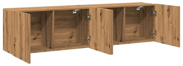 VidaXL Falra Szerelhető TV Szekrény - Tölgyfa - 80x30x41 cm (2 db)