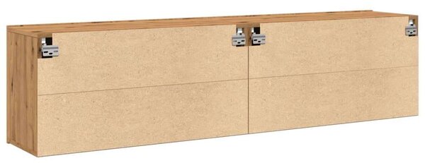 VidaXL Falra Szerelhető TV Szekrény - Tölgyfa - 80x30x41 cm (2 db)