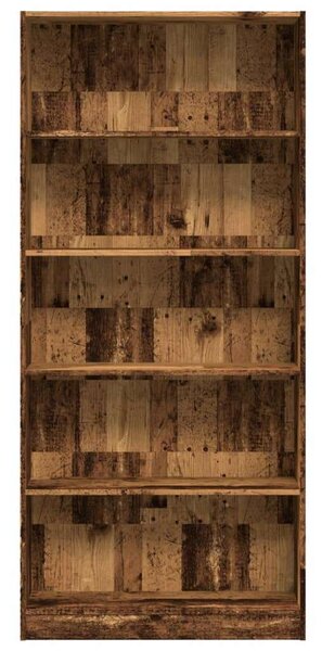 VidaXL könyvespolc 80 x 24 x 176 cm, antik fa színű szerelt fa