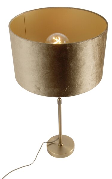 Bronz asztali lámpa bronz bársonyernyővel 35 cm - Parte