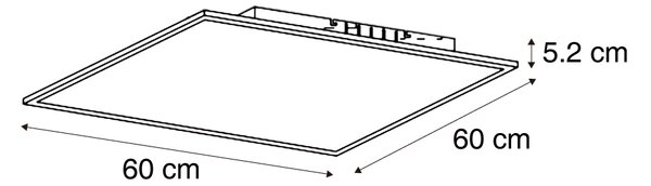 LED panel fekete négyzet alakú LED-del, 3 lépésben dimmelhető - Reeves
