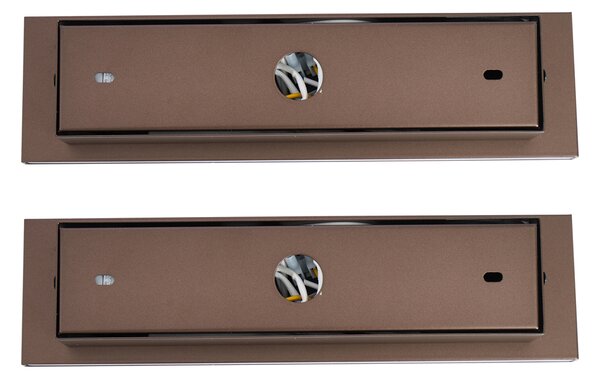 2 darabos modern sötét bronz állítható fali lámpa USB-C-vel, LED-del - Modric