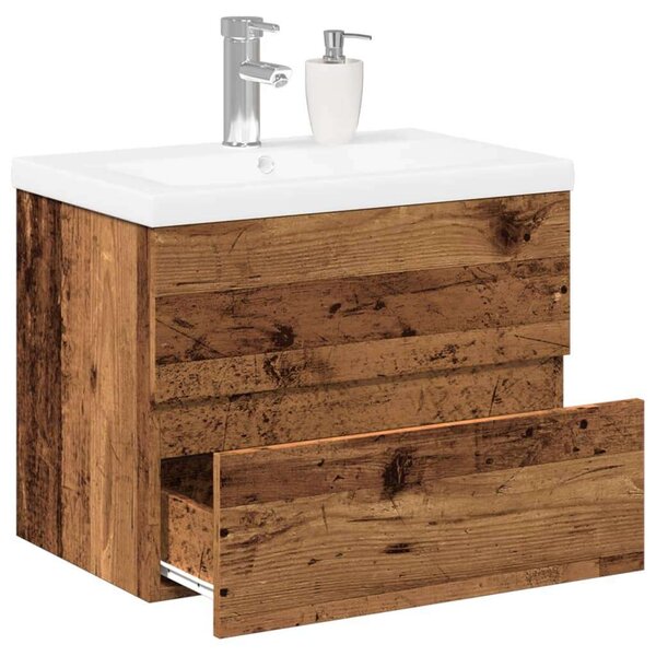 VidaXL Antik Fa Mosdószekrény - Beépített Mosdó - 61x39,5x49 cm