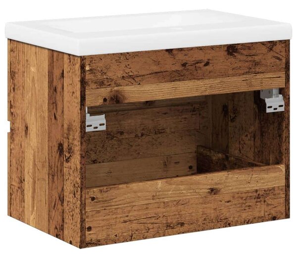 VidaXL Antik Fa Mosdószekrény - Beépített Mosdó - 61x39,5x49 cm