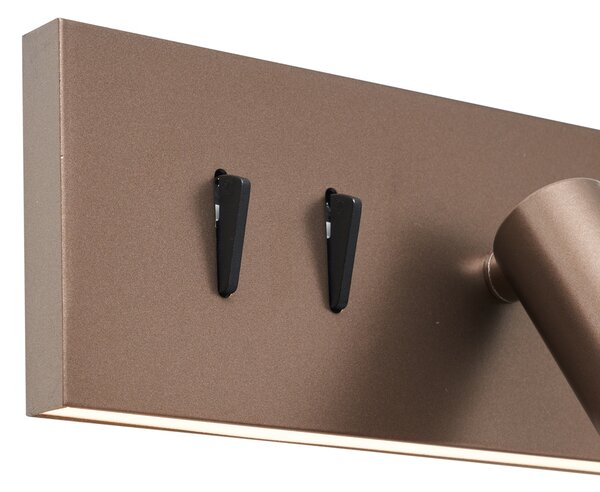 2 darabos modern sötét bronz állítható fali lámpa USB-C-vel, LED-del - Modric