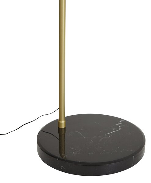 Design íves állólámpa arany színben, LED-del, 3 fokozatban dimmelhető - Anello