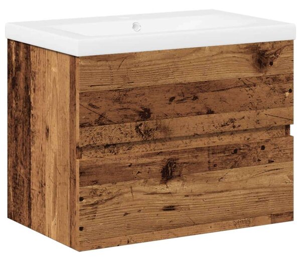VidaXL Antik Fa Mosdószekrény - Beépített Mosdó - 61x39,5x49 cm
