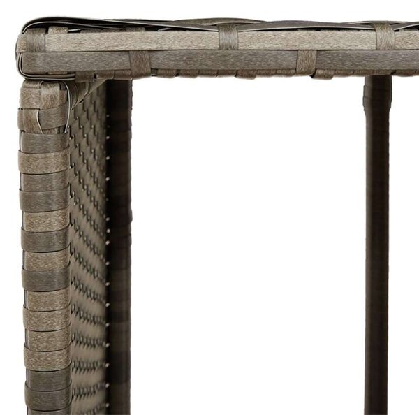 VidaXL Pezsgőfürdő Tárolópolc - 2 db - Szürke Polyrattan