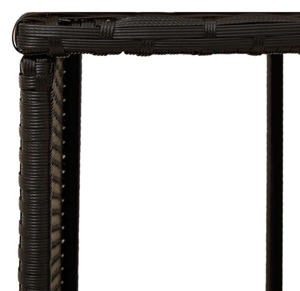 VidaXL Pezsgőfürdő Tárolópolc - 2 db - Fekete Polyrattan - 112x45x55cm